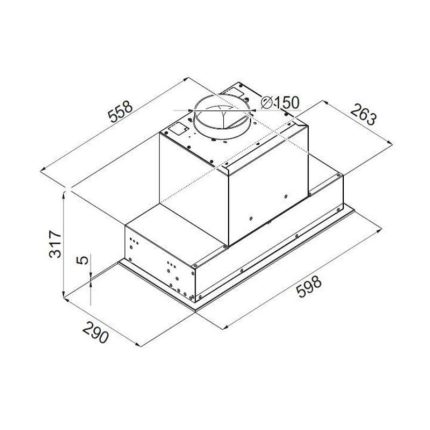 Вытяжка телескопическая Tornado MODUL TOUCH FREE 1200(60) BL LED — изображение 3