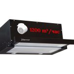 Телескопическая вытяжка MASTERCOOK STORM 1200 (60) LED BL