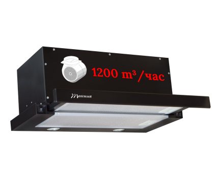 Телескопическая вытяжка MASTERCOOK STORM 1200 (60) LED BL