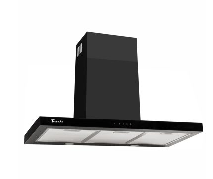 Вытяжка пристенная Tornado LARA 1200(90) BL LED, ширина 90 см, черный цвет