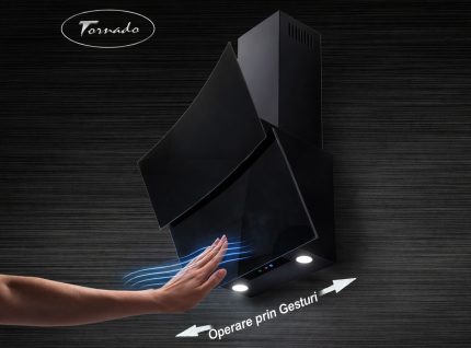 Вытяжка наклонная Tornado Sky Touch Free 1100(60) LED, ширина 60 см, управление жестами — изображение 2