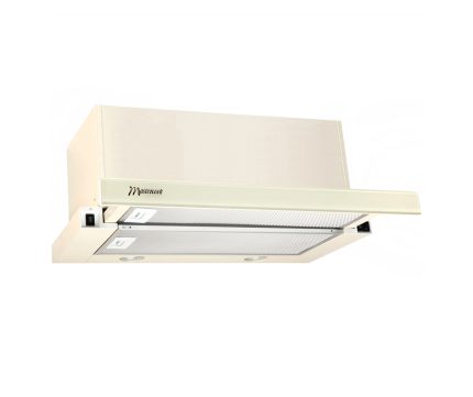 Вытяжка телескопическая MASTERCOOK STORM 1200(60) FG BL LED , беж, c фасадом из стекла